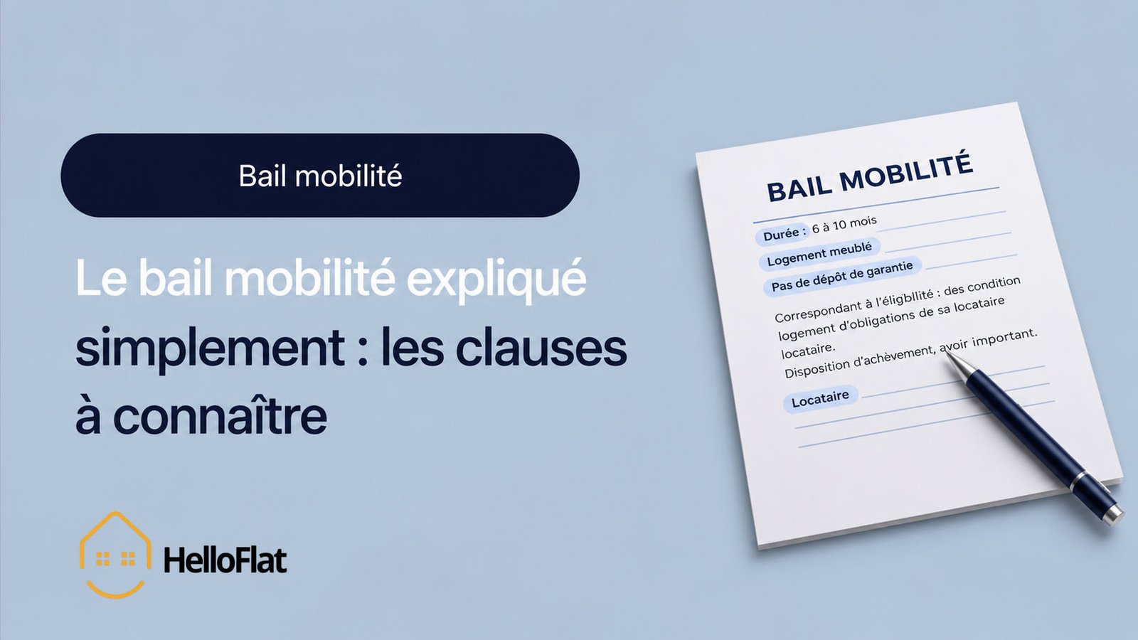 Le bail mobilité expliqué simplement : les clauses à connaître