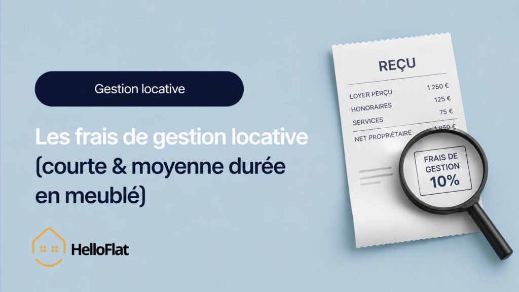 Les frais de gestion locative (courte & moyenne durée en meublé)