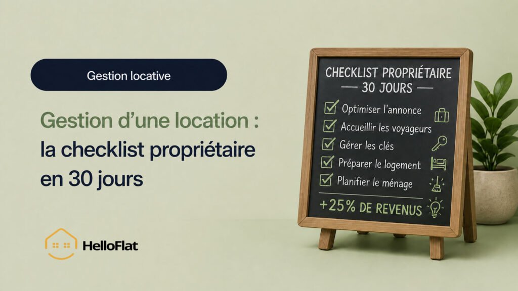 Gestion d’une location Airbnb : la checklist propriétaire en 30 jours